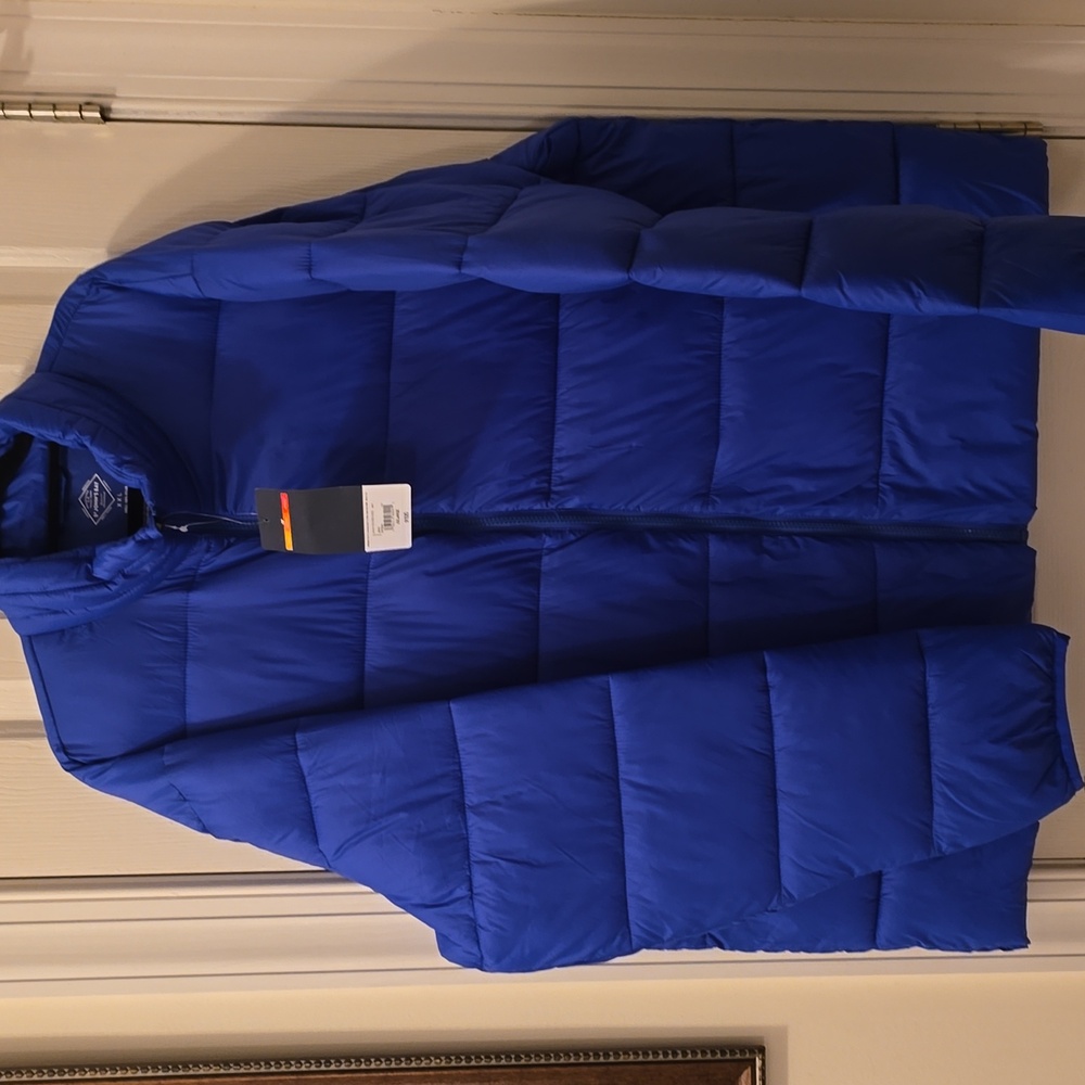 ST. JOHN'S BAY BRAND MEN'S BLUE BIG & TALL PUFFER JACKET COAT SIZE XXL